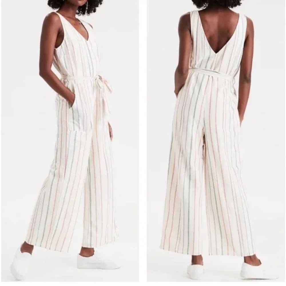 American Eagle Outfitters Multicolor Striped Jumpsuit